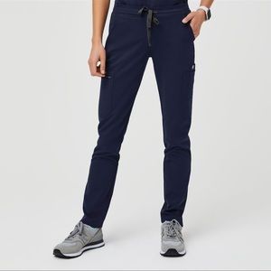 Navy figs yola skinny scrub pants